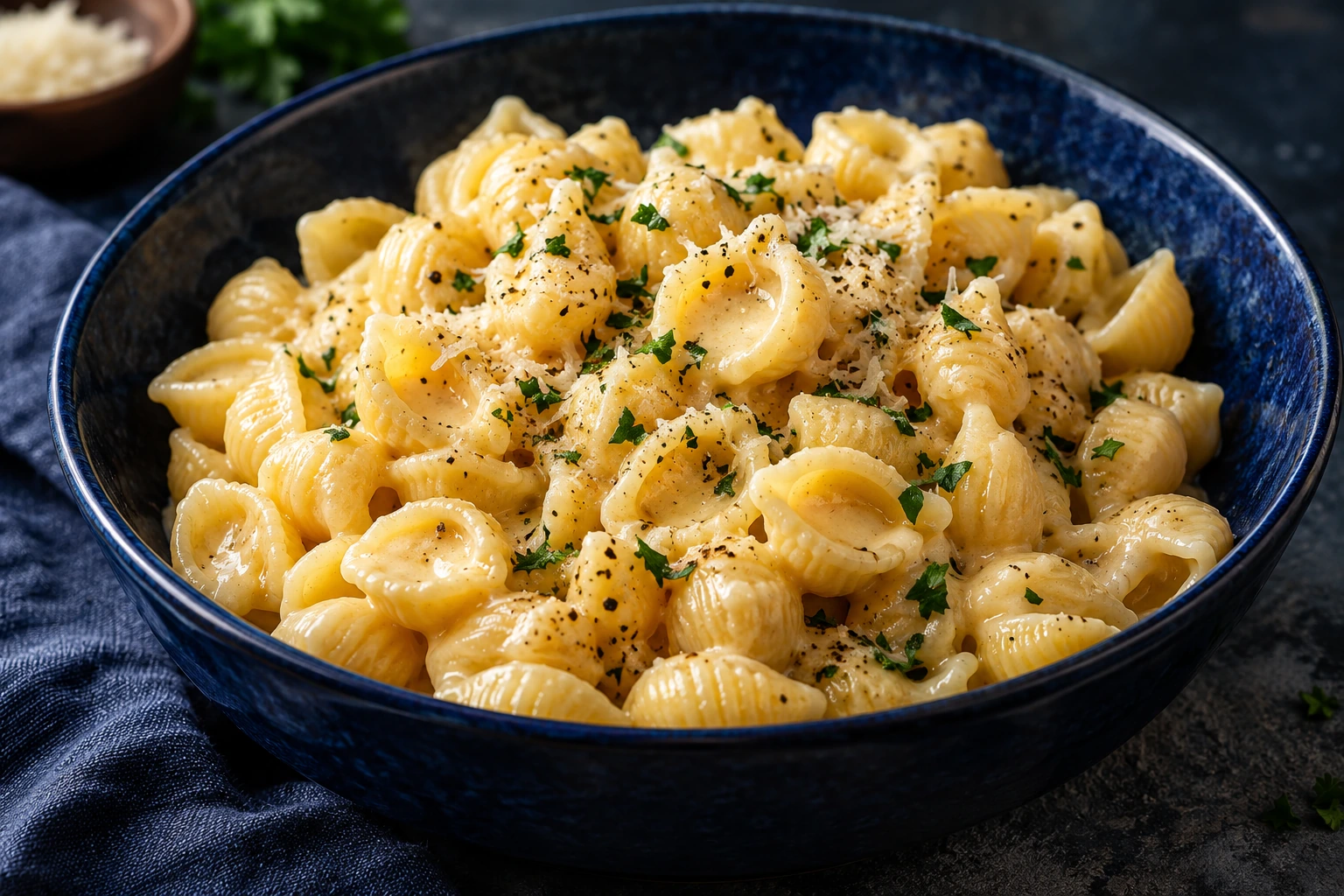 Cooked Conchiglie serving inspiration