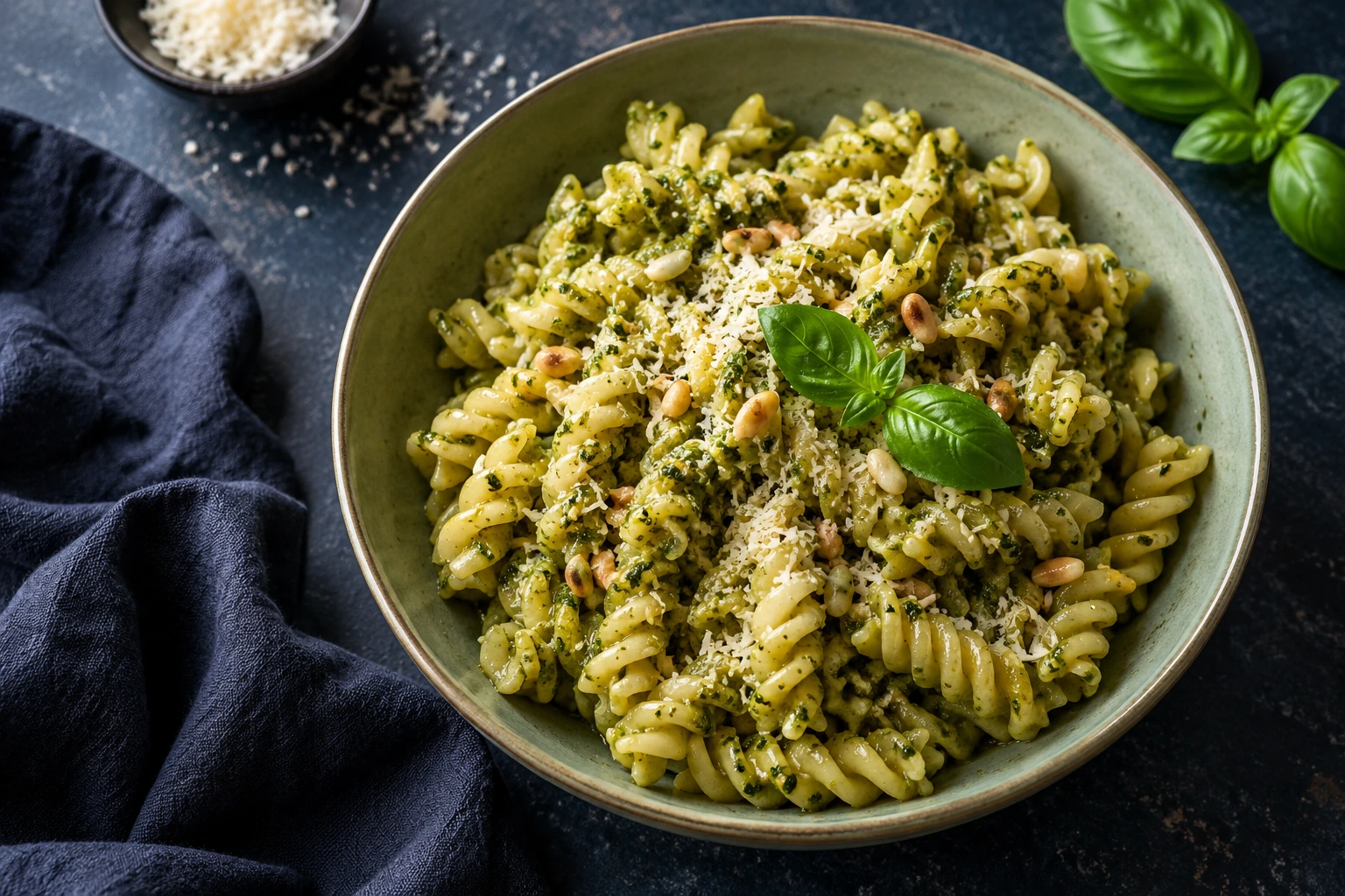 Cooked Fusilli serving inspiration