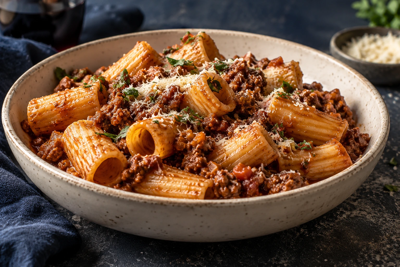 Cooked Rigatoni serving inspiration